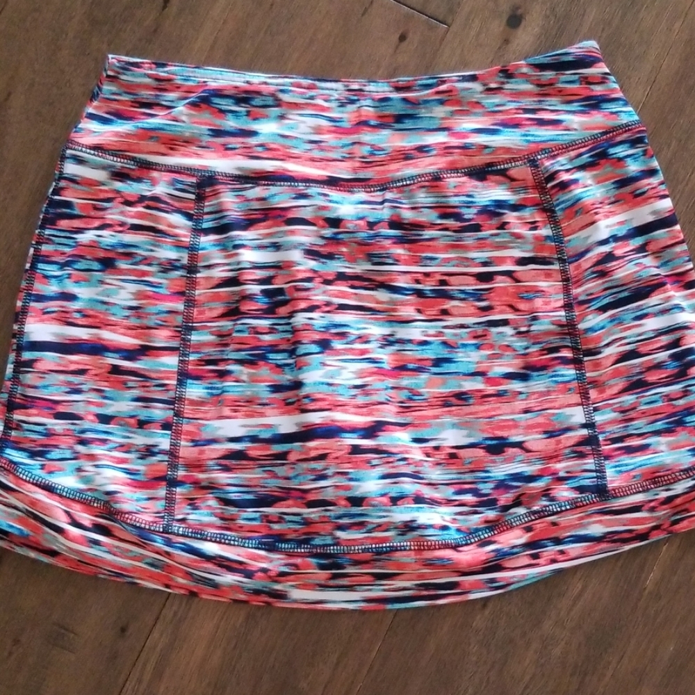 Dry tek athletic skirt with attached shorts